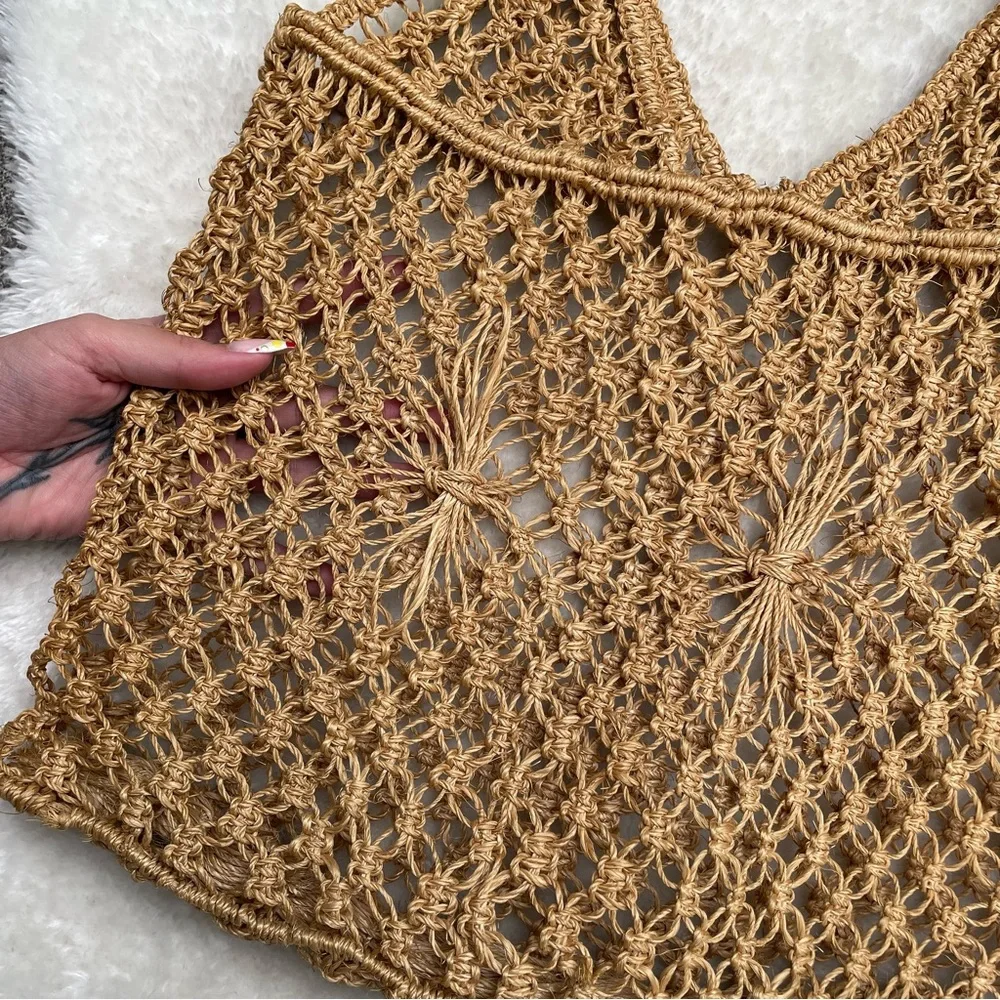 Vintage Handmade Macrame Bag